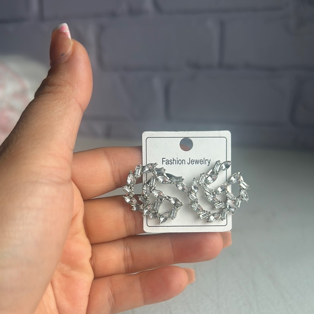 NEW stainless steel Elegant Silver Fashion Jewelry Earrings new